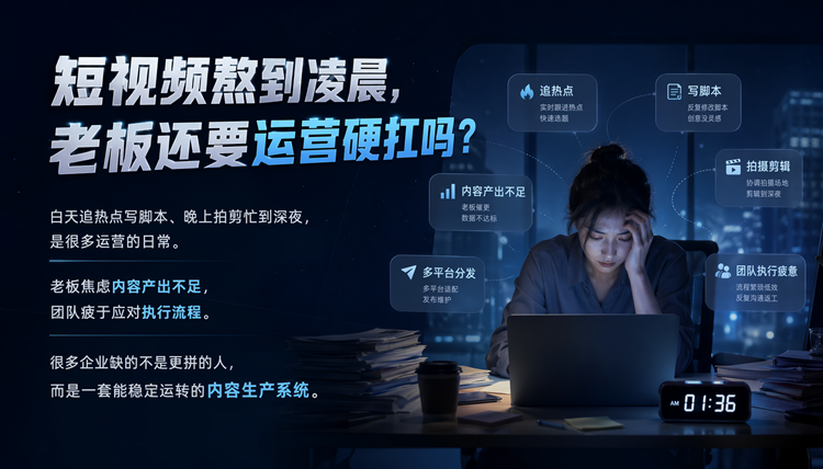 短视频熬到凌晨,老板还要运营硬扛吗? 短视频熬到凌晨,老板还要运营硬扛吗?