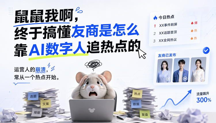 鼠鼠我啊,终于搞懂友商是怎么靠AI数字人追热点的 鼠鼠我啊,终于搞懂友商是怎么靠AI数字人追热点的