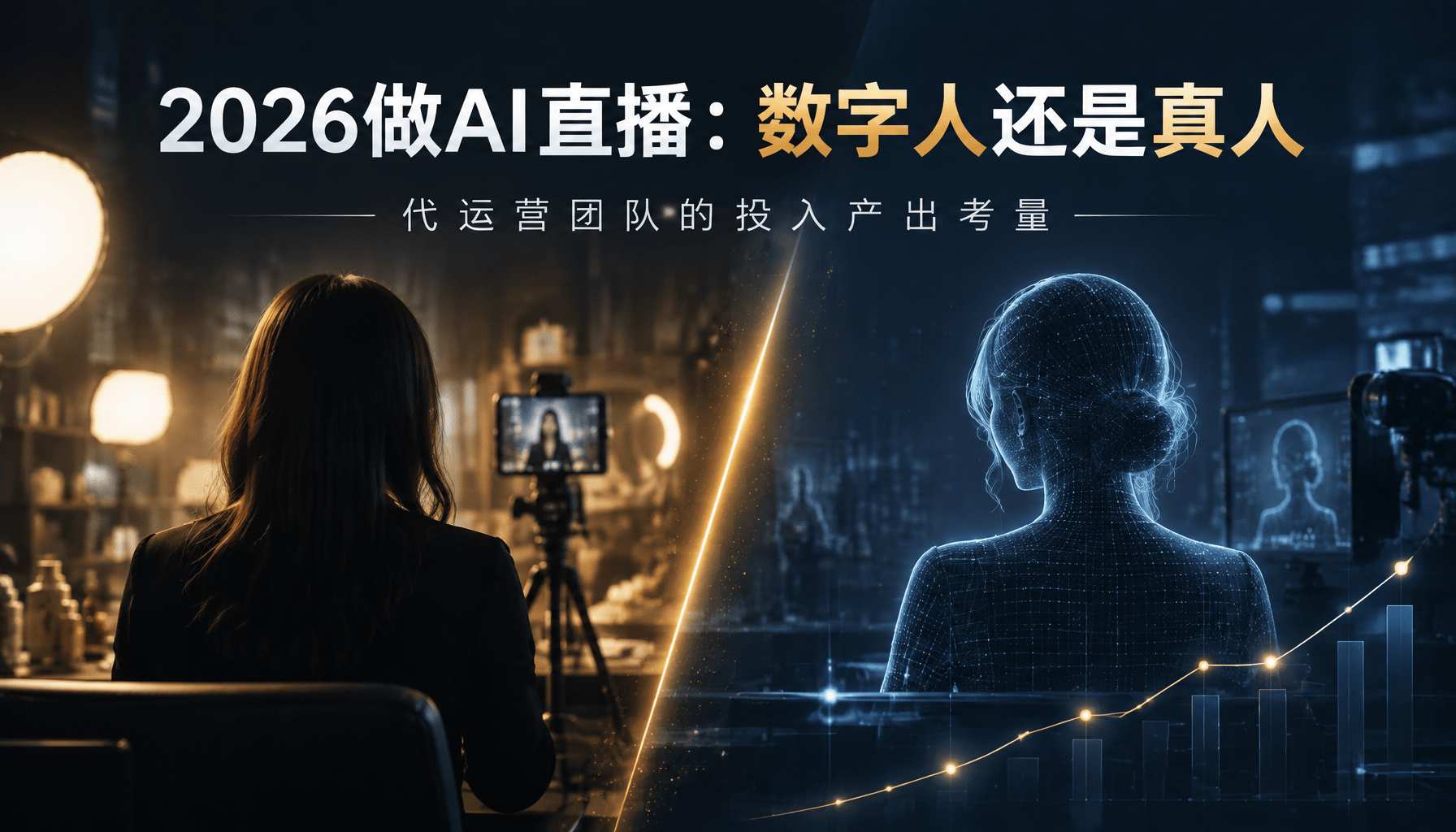 做 AI 直播选数字人还是真人?代运营团队的投入产出考量 做 AI 直播选数字人还是真人?代运营团队的投入产出考量