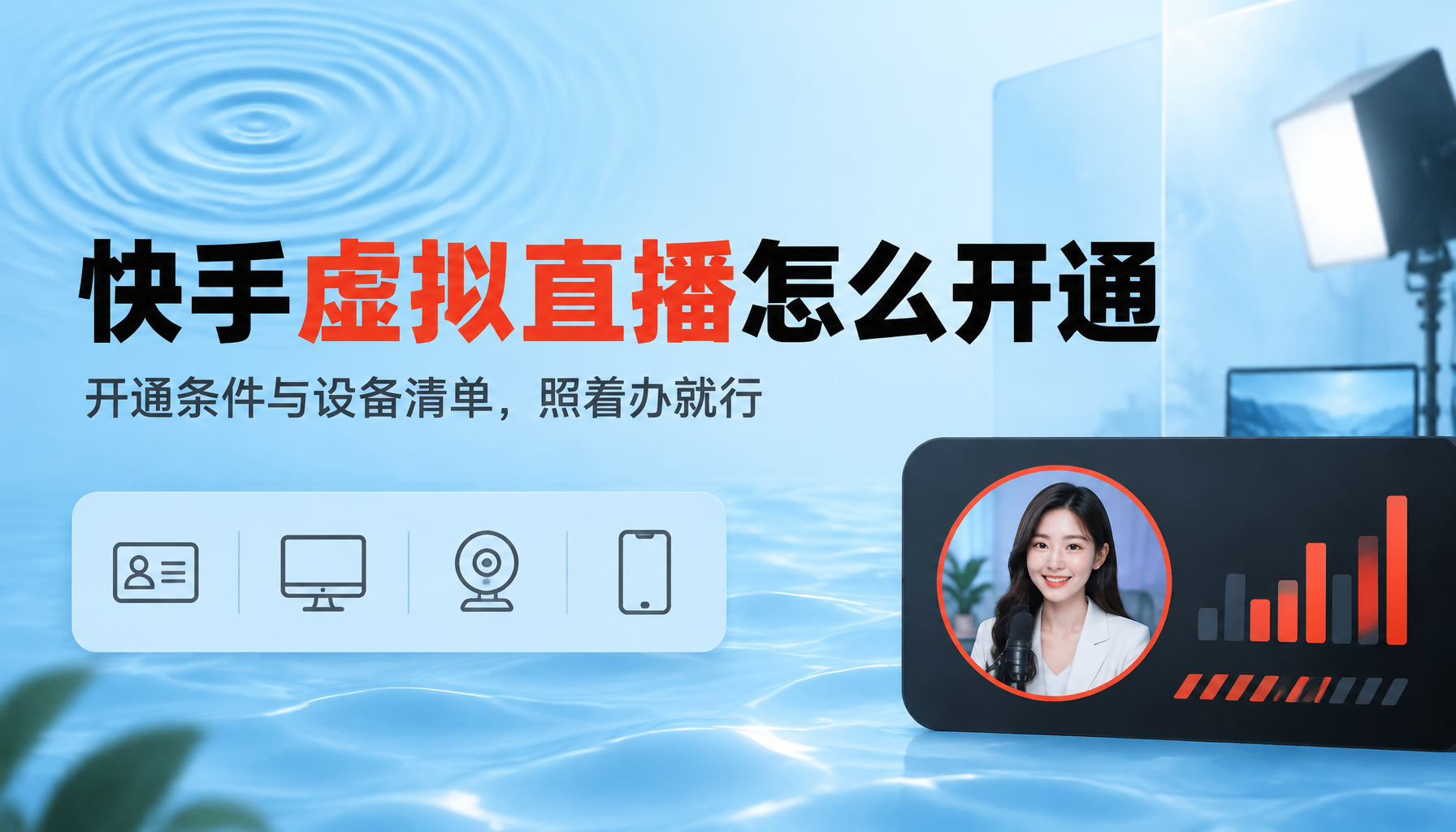 快手AI数字人虚拟直播怎么开通,条件与设备清单 快手AI数字人虚拟直播怎么开通,条件与设备清单