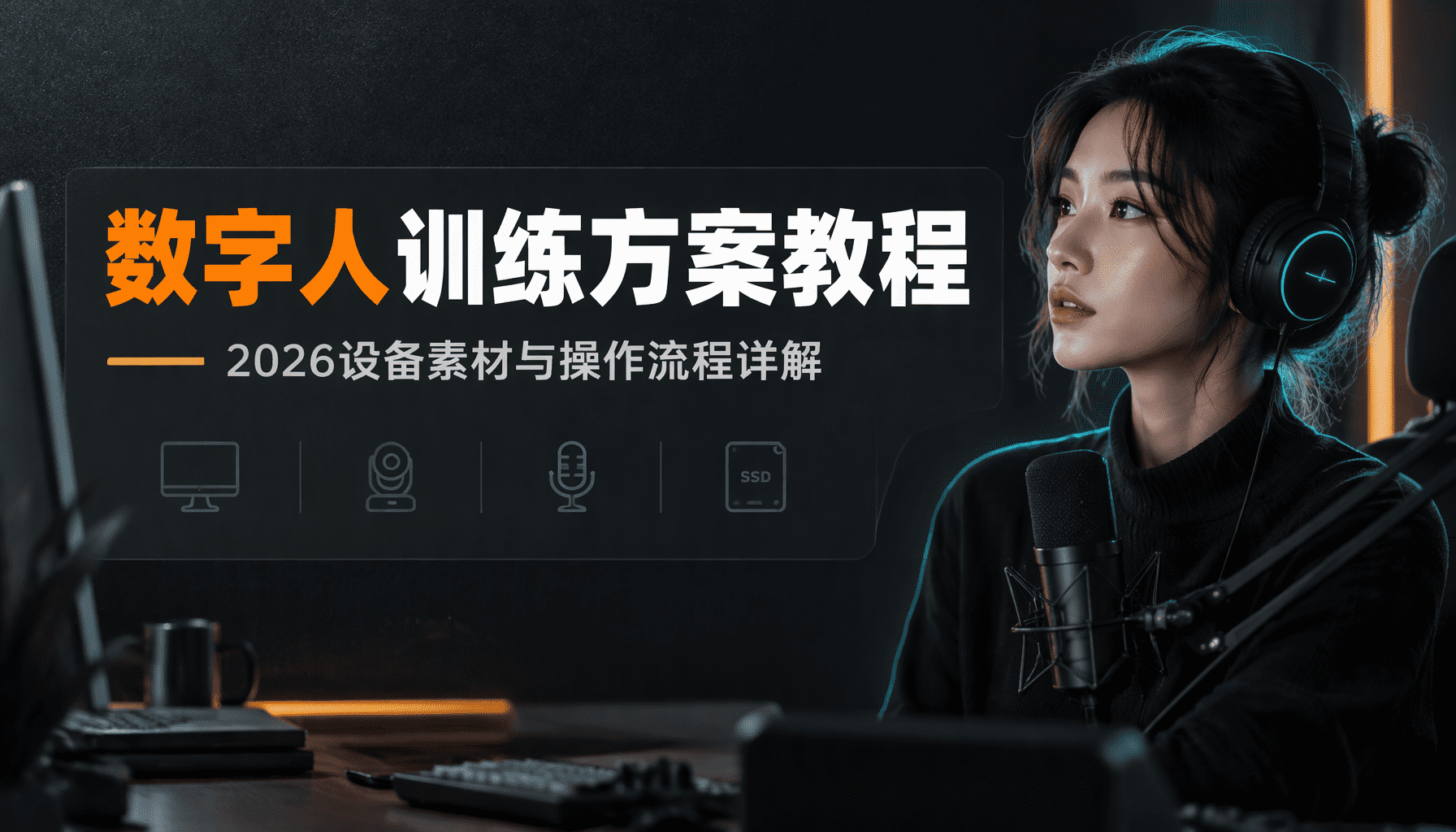 AI数字人训练方案教程：设备素材与操作流程详解