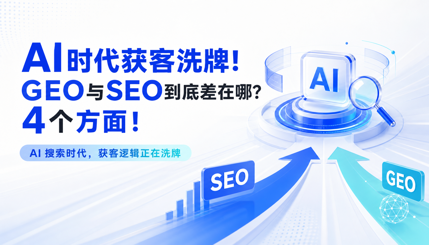 AI时代获客洗牌!GEO与SEO到底差在哪?4个方面!