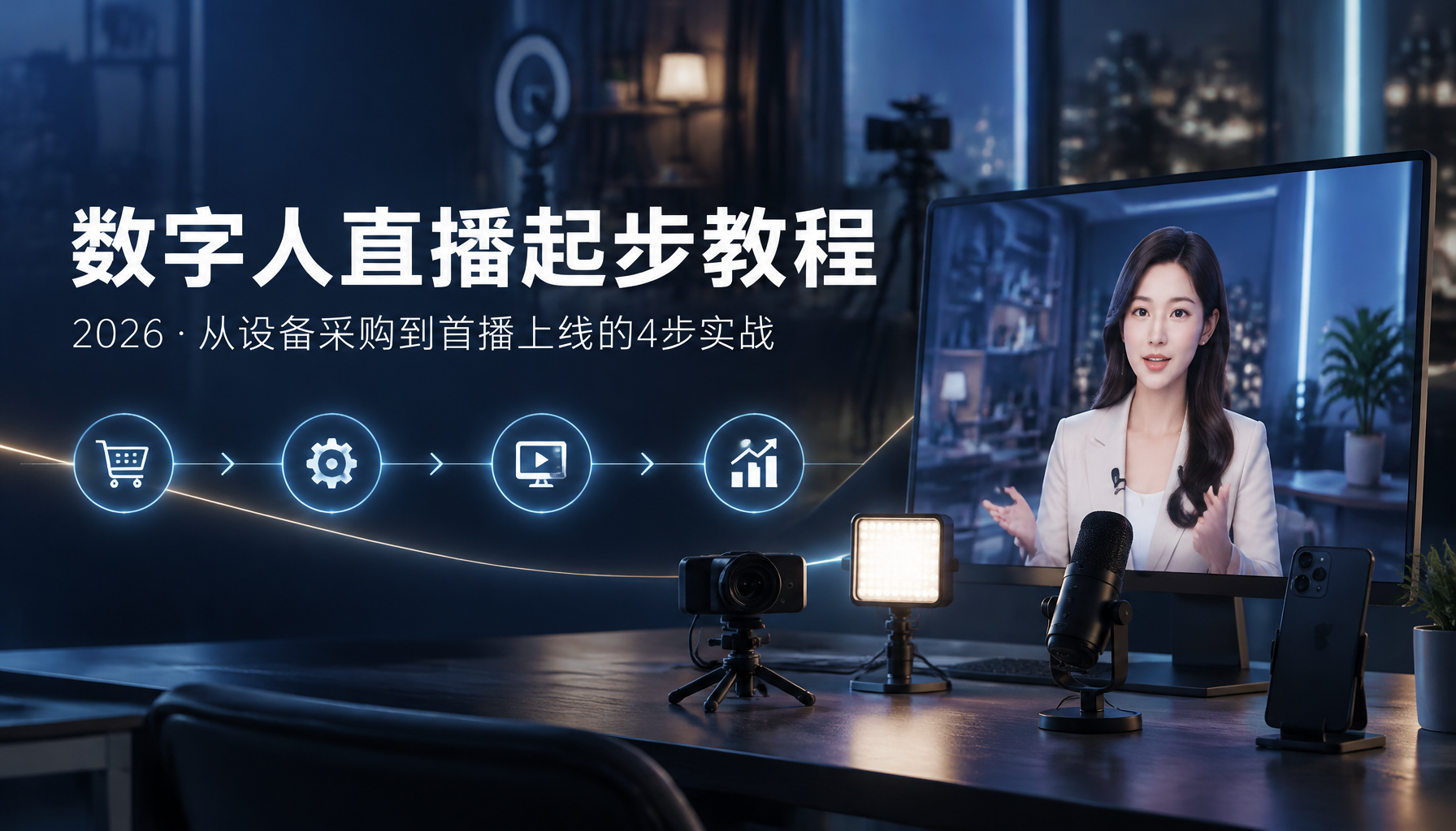 2026 数字人直播起步教程:从设备采购到首播上线的 4 步实战
